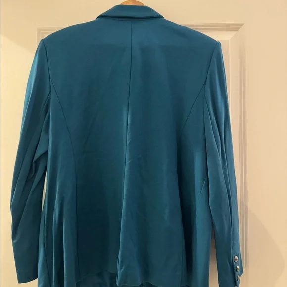 Lane Bryant Teal Double-Breasted Blazer - Picture 4 of 4